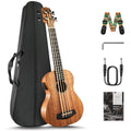 Caramel CUB402 Electric 30inch All Solid Wood Mahogany Ukulele Bass - Tuned as E-A-D-G
