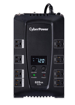 CyberPower CP825AVRLCD Intelligent LCD UPS Battery Backup | Surge Protector, 825VA/450W, 8 Outlets, AVR, UL Certified