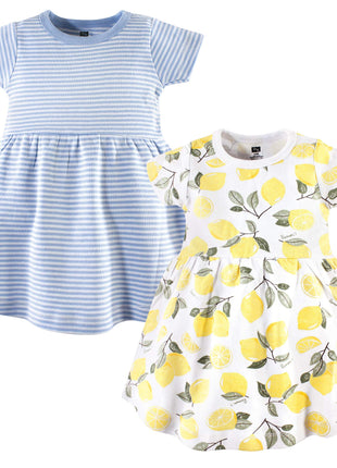 Hudson Baby Girl's Cotton Dresses, Lemons, 18-24 Months