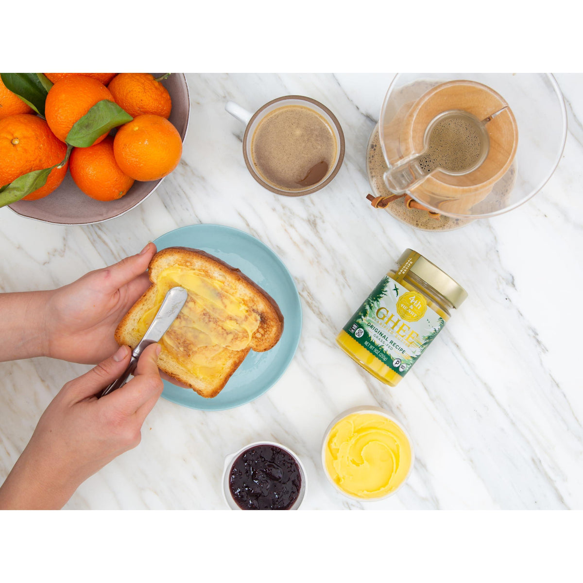 4th & Heart Original Grass-Fed Ghee, Clarified Butter, Keto, Pasture Raised, Lactose and Casein Free, Certified Paleo (9 Ounces)