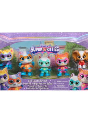 Disney Junior SuperKitties Hero Squad 5-Piece Figure Set, Kids Toys for Ages 3 Up by Just Play