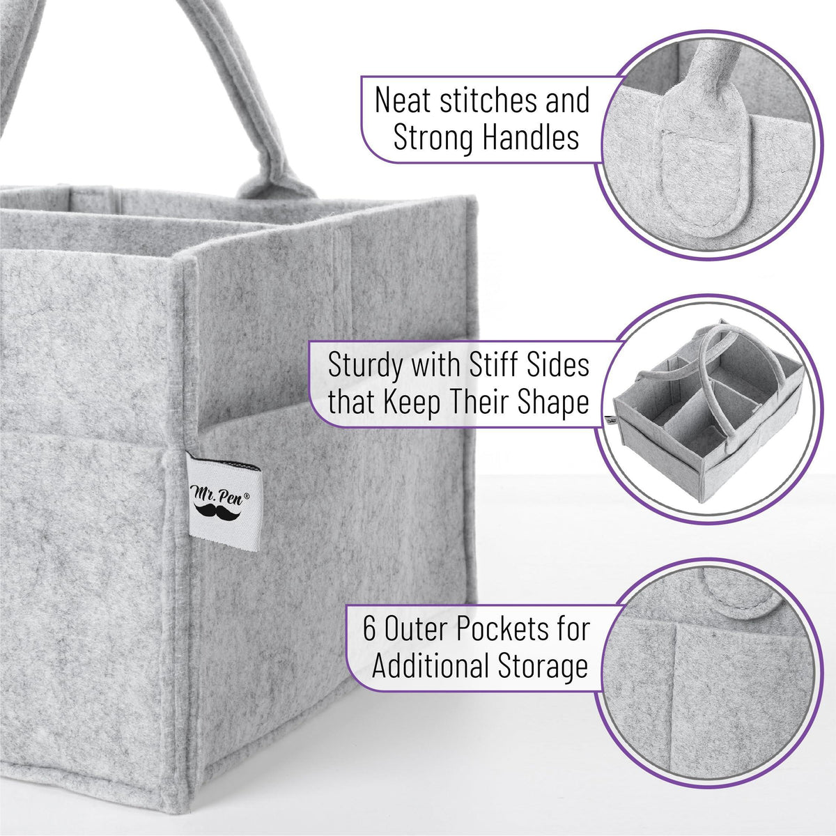 Mr. Pen- Baby Diaper Caddy Organizer, Car Caddy, Portable Organizer for Changing Table, Nursery