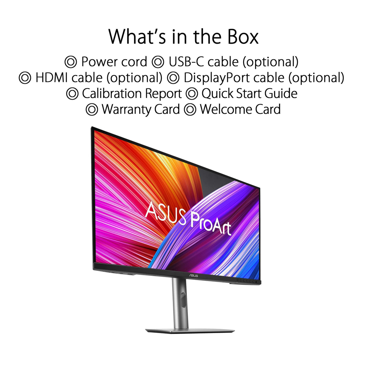 ASUS ProArt Display 27” 4K HDR Professional Monitor (PA279CRV) - IPS, UHD (3840 x 2160), 99% DCI-P3/Adobe RGB, ΔE < 2, Calman Verified, USB-C PD 96W, DisplayPort, Daisy-Chain, Ergonomic, 3yr Warranty