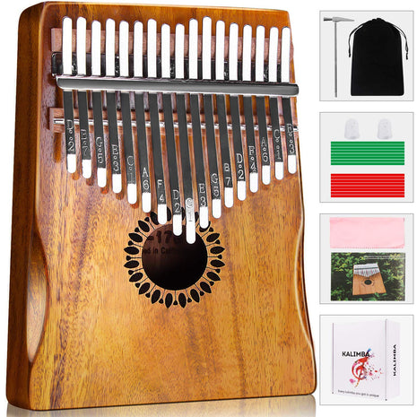 Newlam Kalimba Thumb Piano 17 Keys, Musical Gift for Kids and Adults