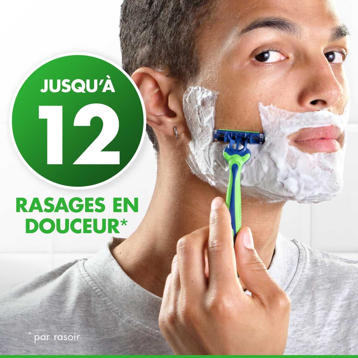Gillette Sensor3 Sensitive Men's Disposable Razor, 12 Razors