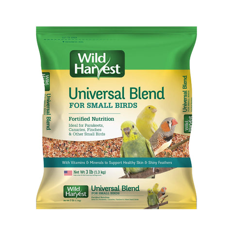 Wild Harvest Universal Blend For Small Birds 3 Pounds, Foritified Nutrition