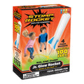 Stomp Rocket Jr Glow Rocket Launcher for Kids - 4 Glow-in-The-Dark Rockets - Outdoor Fun Toy Gift for Boys & Girls - STEM Soft Foam Blaster Set Soars Up to 100 Feet - Ages 3 & Up
