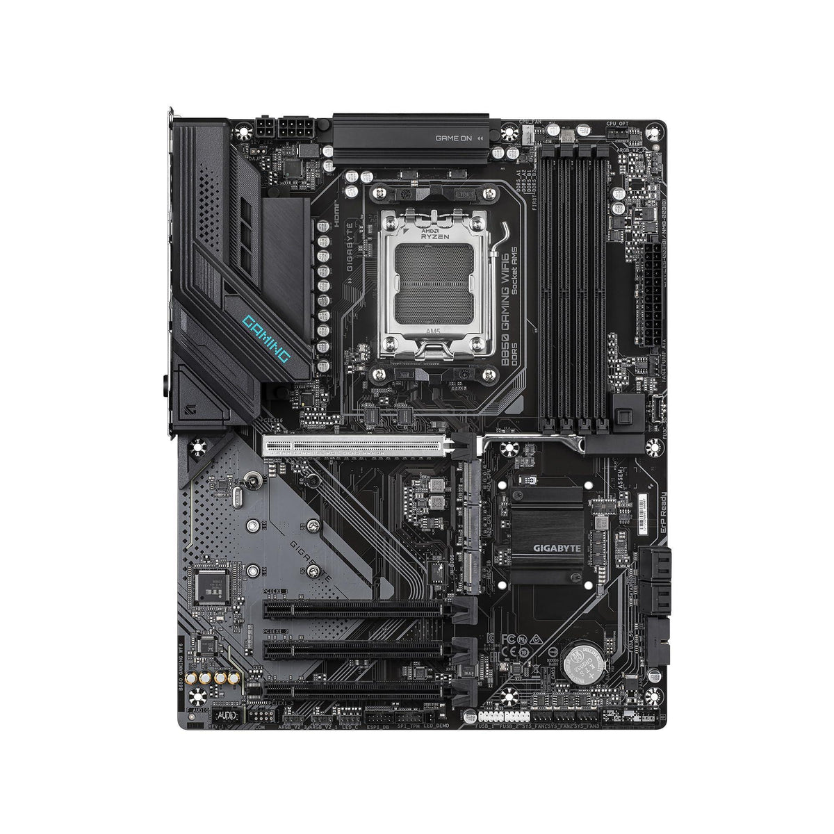GIGABYTE B850 Gaming WIFI6 AMD AM5 LGA 1718 Motherboard, ATX, DDR5, 3X M.2, PCIe 5.0, USB-C, WIFI6E, 1GbE LAN, EZ-Latch, 5-Year Warranty