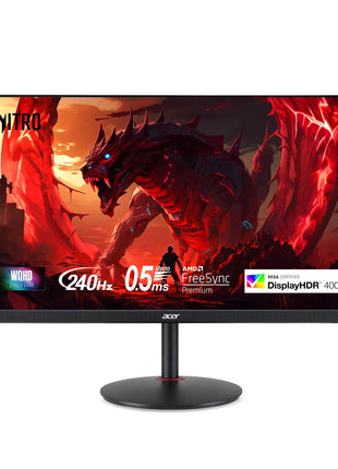 Acer Nitro 27 inch WQHD 2560 x 1440 PC Gaming IPS AMD FreeSync Premium | Up to 240Hz Refresh | Up to 0.5ms | DisplayHDR 400 | sRGB 99% | 1 x Display Port 1.4 & 2 x HDMI 2.1 | XV272U W2bmiiprx