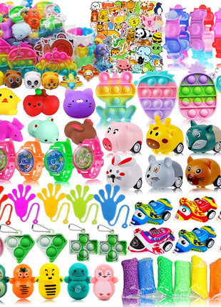 Taulaap 126 Pcs Pop Party Favors for Kids, Treasure Box Toys for Classroom Prizes, Pinata Stuffers, Goodie Bag Filler, Treasure Chest, Carnival Bulk Small Toys, Easter Basket Egg Fillers