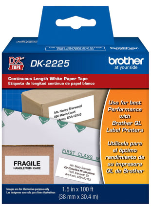 Brother Printer Continuous Length White Paper Tape (DK2225)