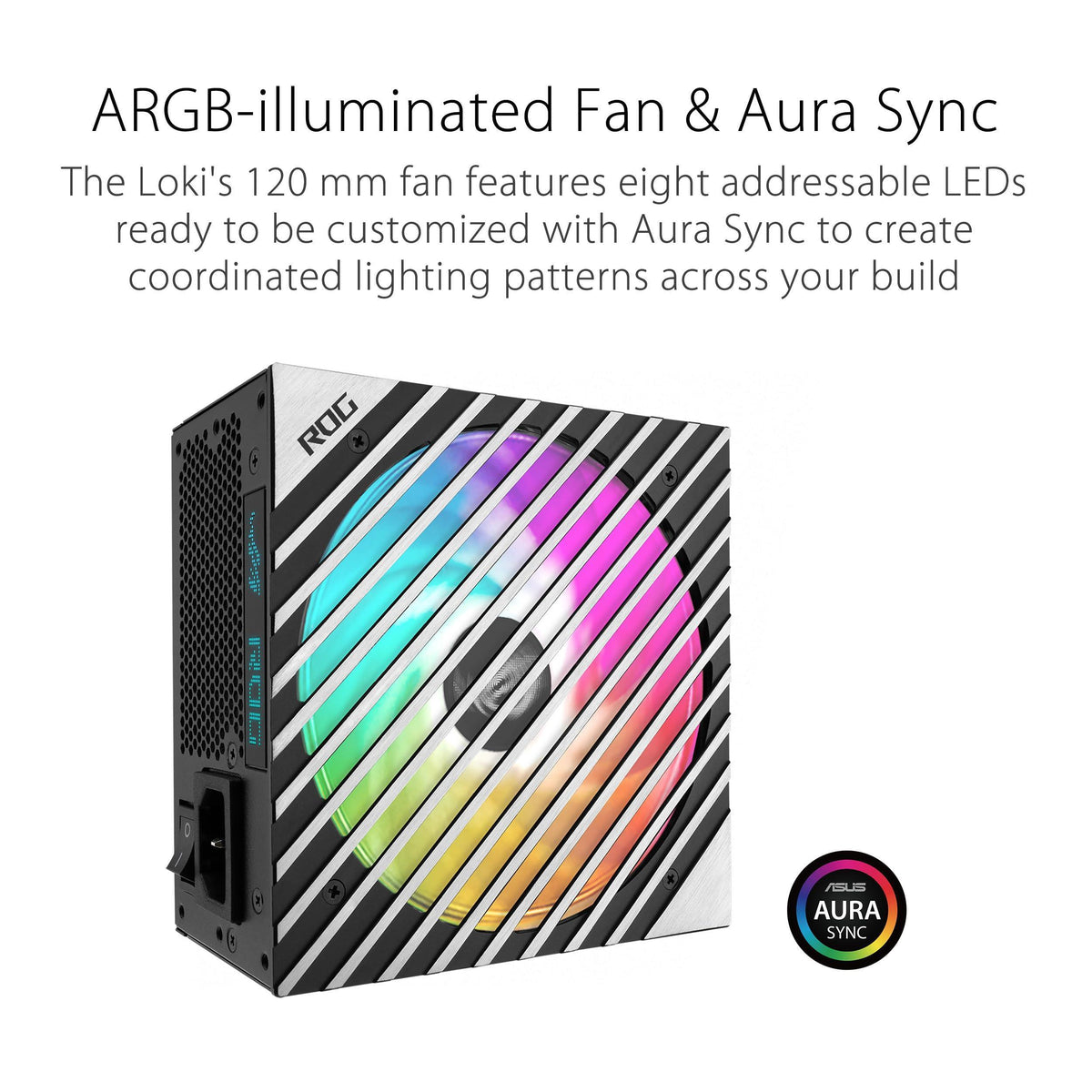 ASUS ROG Loki SFX-L 1200W Titanium PSU (Fully Modular Power Supply, 80+ Titanium, 120mm PWM ARGB Fan, Aura Sync, ATX 3.0 Compatible, PCIe 5.0 Ready, 10 Year Warranty)