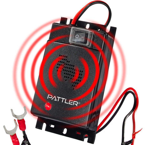 PATTLER® Marten Repellent for Car Engines - Ultrasonic Marten Repeller Under Hood for Immediate and Long-Term Protection Against Martens. Marten Deterrent for Cars Powered by 12V Car Battery - 1 Unit