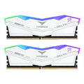 TEAMGROUP T-Force Delta RGB DDR5 Ram 32GB (2x16GB) 6400MHz PC5-51200 CL38 Desktop Memory Module Ram for 600 700 Series Chipset XMP 3.0 Ready White FF4D532G6400HC38JDC01
