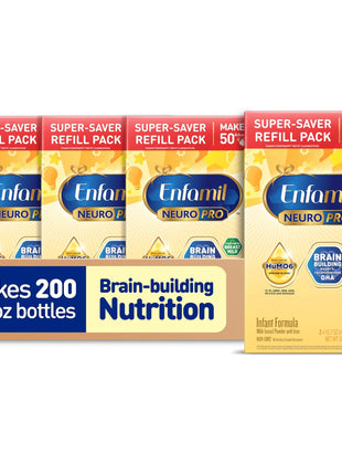 Enfamil NeuroPro Baby Formula, Brain Building Duo DHA & MFGM, Exclusive Immune Supporting HuMO6 Blend, Powder Infant Formula, Baby Milk, 2 Fl Oz, 24-Pack