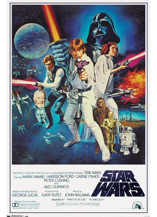 Trends International Star Wars IV One sheet Collector's Edition Wall Poster 24 inch x 36 inch for Bedroom