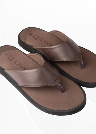 LivEasy Extra Soft Ortho Care Diabetic & Orthopedic Slippers/Doctor Slippers - Men Brown UK-6