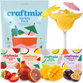 Craftmix Variety Pack, Makes 12 Drinks, Skinny Cocktail Mixers, Mocktails Non-Alcoholic Drinks - Made With Real Fruit - Vegan Low-Carb, Low-Sugar, Non-GMO, Dairy Free, Gluten Free, Easy to Mix