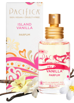 Pacifica Island Vanilla Perfume – Clean Vanilla Fragrance for Women - Warm Tropical Aroma - Long-Lasting Clean Beauty Non Toxic Scent, Vegan & Cruelty-Free, 1 oz Travel-Friendly Spray