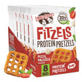 Lenny & Larry's Pizza Palooza FITZELS- Savory Pretzel Snacks Incredibly Tasty High Protein, Salty, Vegan 20 g's of Plant Based Protein 8 (eight) Bags, 3 oz Each