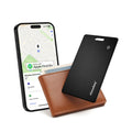 Rhinokey® Wallet Tracker Card (iOS Only) - Slim Rechargeable 1.8mm Thin Tracker, Airtag Wallet IP68 Waterproof, Apple Find My Luggage Tags, Item Finder with Key Chain Hole (1 Pack - iOS)