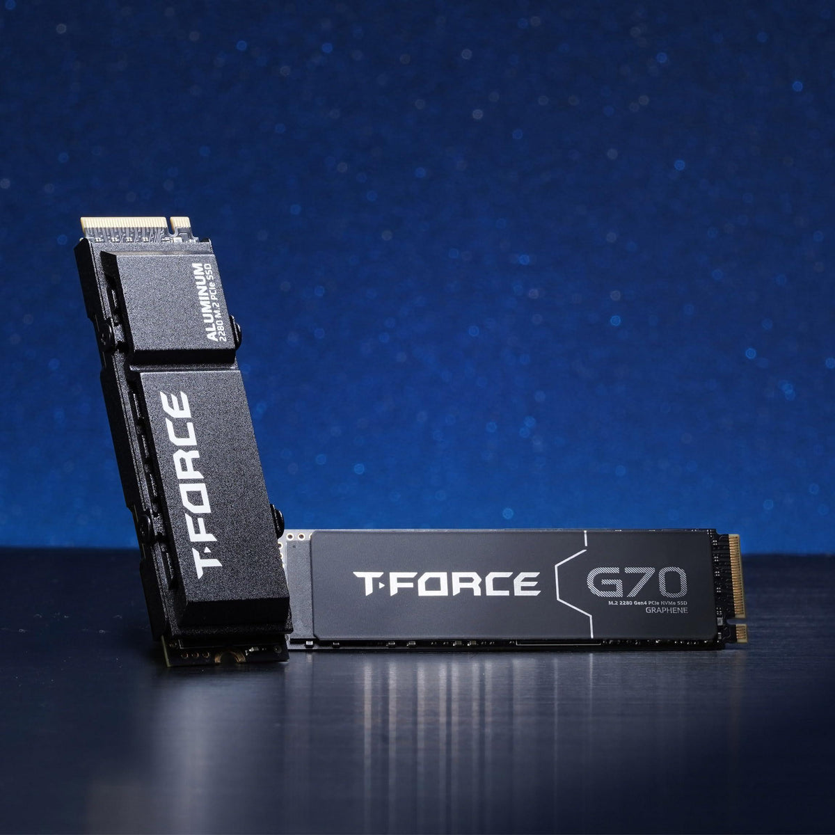 TEAMGROUP T-Force G70 PRO Aluminum Heatsink 2TB DRAM SLC Cache 3D TLC NAND NVMe InnoGrit PCIe Gen4x4 M.2 2280 Gaming Internal SSD Works with PS5 Read/Write 7400/6800 MB/s TM8FFH002T0C128