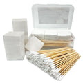 Gun Cleaning Supplies in Storage Box - Gun Cleaning Patches 300PCS and Long Cotton Swabs 200PCS, 6