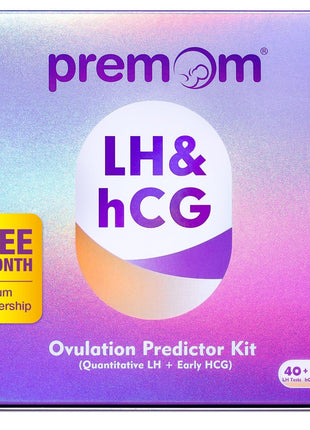 Premom Quantitative Ovulation Predictor Kit for Women | 40 Ovulation Test Strips with Numerical LH Range 0-65 mIU/mL, 10 Pregnancy Test Strips, Premom App Tracking LH Changes