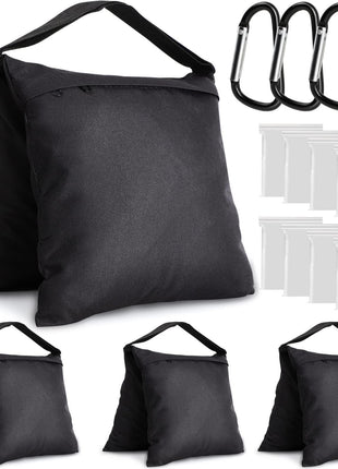 Aimosen 4 Packs Sandbags Weight Bags for Light Stand Photography Video Equipment, Heavy Duty Saddlebag for Backdrop Stand, Photo Tripod, Canopy, Pop up Tent, Umbrella Base, Fishing Chair, Picnic Table