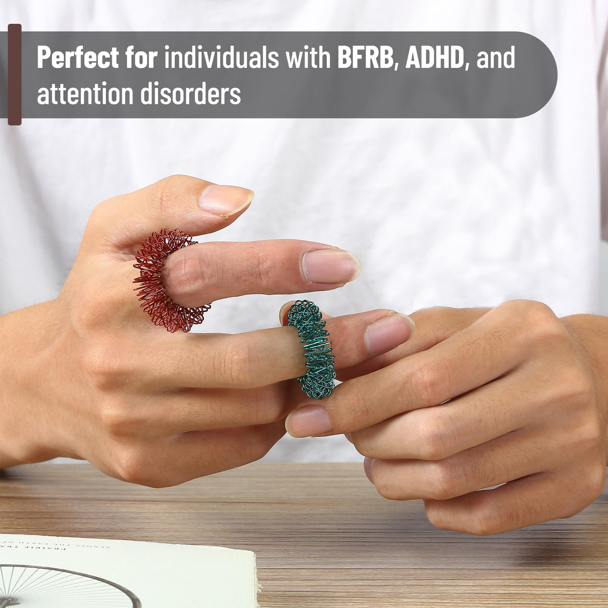Mr. Pen- Spiky Sensory Rings, 10 Pack, Stress Relief Fidget Sensory Toys, Fidget Rings, Fidget Ring for Anxiety, Stress Relief Rings, Massager for Fidget ADHD Autism