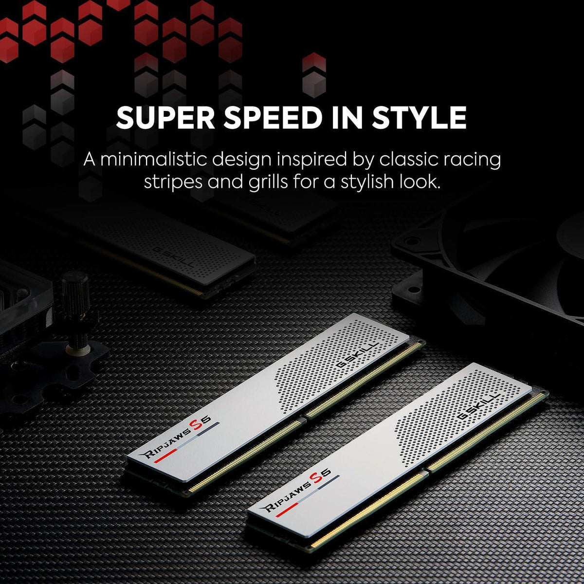 G.SKILL Ripjaws S5 Series (Intel XMP 3.0) DDR5 RAM 32GB (2x16GB) 5200MT/s CL40-40-40-83 1.10V Desktop Computer Memory UDIMM - Matte White (F5-5200J4040A16GX2-RS5W)