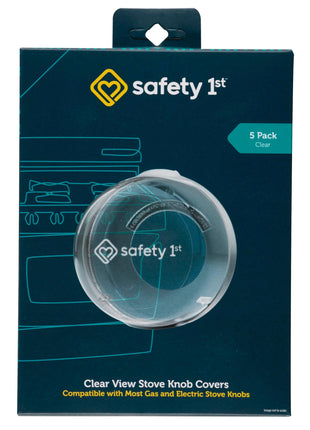 Safety 1st Child Proof Stove Knob Covers, Clear View Stove Knob Safety Covers (Set of 5)