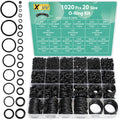 XBVV 1020 Pcs O Ring Kit 20 Size Nitrile Rubber O Ring Assortment Set for Car Auto Vehicle Repair Faucet Plumbing Air or Gas Sealing Connections Resist Oil and Heat