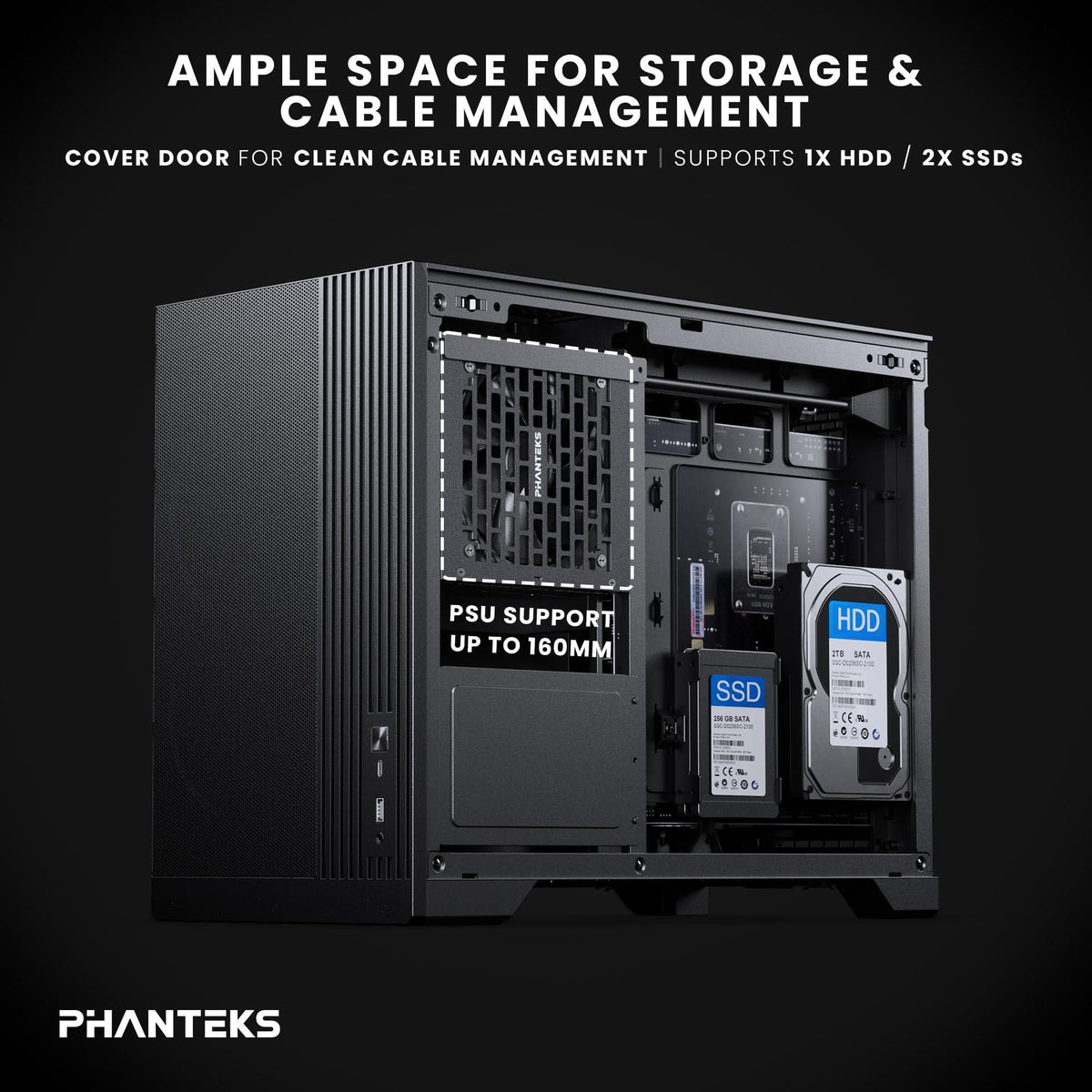 Phanteks XT M3, Compact Micro-ATX Gaming Chassis, High Airflow Performance Mesh,