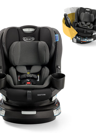 Graco EasyTurn 360 2-in-1 Rotating Convertible Car Seat, 360 Degree Rotating Infant to Toddler Rotating Car Seat, 2 Modes Rear and Forward Facing, Slim Design, Cyran