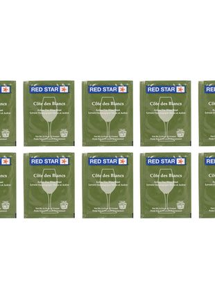 North Mountain Supply - RS-CB-10 Red Star Cote des Blancs Wine Yeast - Pack of 10 - With Freshness Guarantee