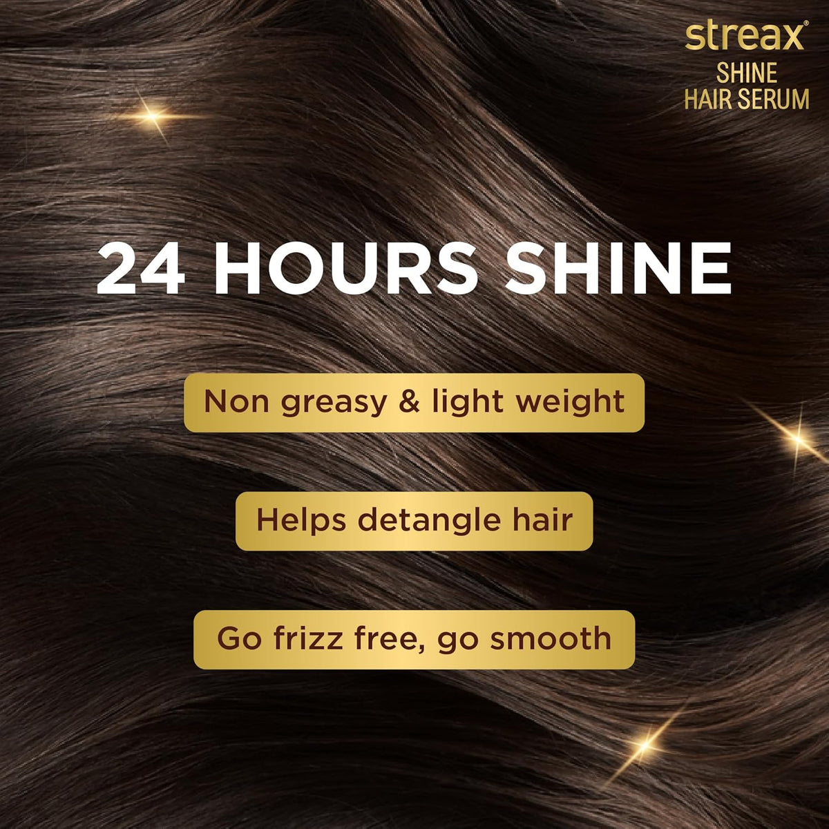 Streax Hair Serum, Vitalized with Walnut Oil, For Hair Smoothening & Shine, For Dry & Frizzy Hair