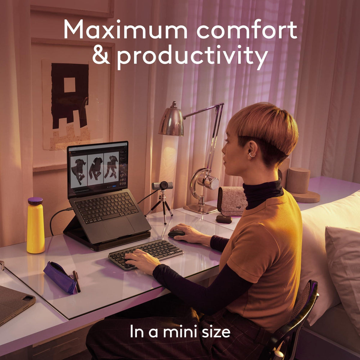 Logitech MX Keys Mini for Mac Minimalist Wireless Keyboard, Compact, Bluetooth, Backlit Keys, USB-C, Tactile Typing, Compatible with MacBook Pro,MacBook Air,iMac,iPad - Space Grey
