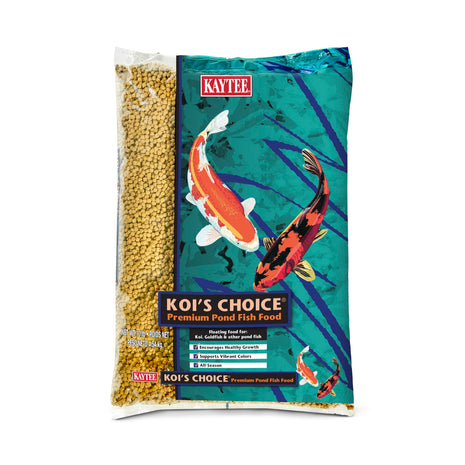 Kaytee Koi's Choice Koi Floating Fish Food, For Koi, Goldfish and Pond Fish, 10 pounds