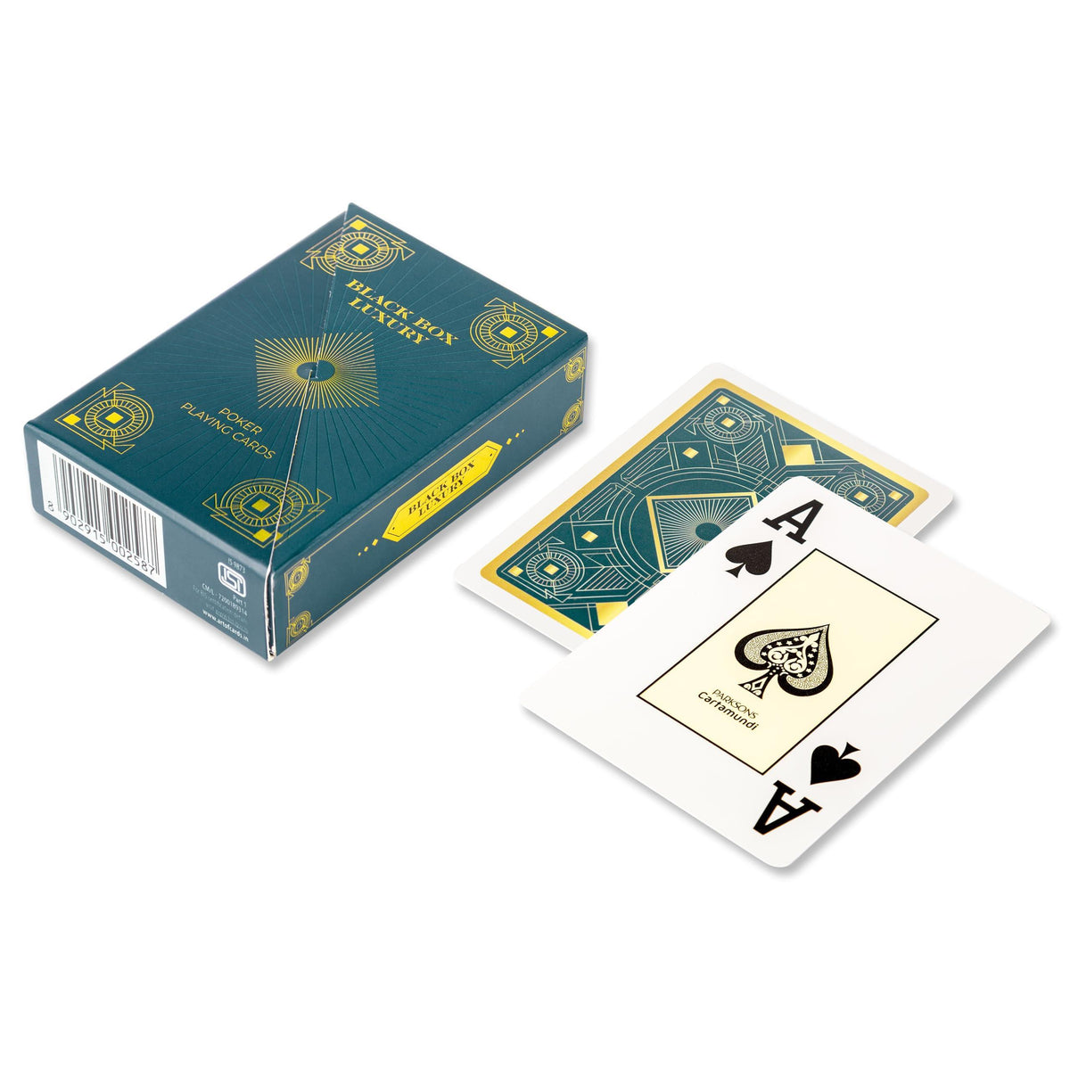 Black Box Premium Luxury, Blue & Golden Playing Cards, Poker Size Jumbo Index