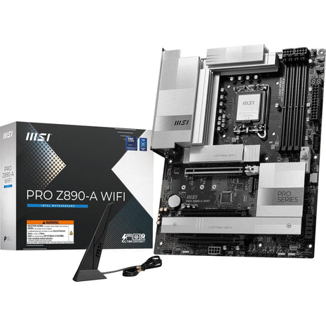 MSI PRO Z890-A WiFi ProSeries Motherboard (Supports Core Ultra Series 2 Intel Processors, LGA 1851, DDR5, PCIe 5.0, M.2, SATA, 5Gbps LAN, USB Type-C, Wi-Fi 7, Bluetooth 5.4, Thunderbolt 4, ATX)