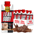 Lean Body Ready-to-Drink Chocolate Protein Shake, 40g Protein, Whey Blend, 0 Sugar, Gluten Free, 22 Vitamins & Minerals, LABRADA, 17 Fl Oz (Pack of 12)