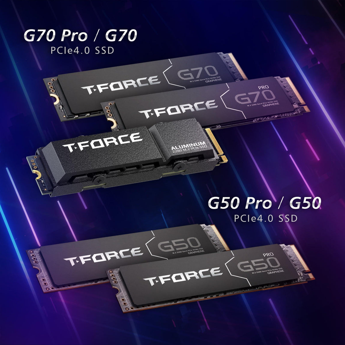 TEAMGROUP T-Force G50 2TB SLC Caching 3D TLC NAND NVMe InnoGrit PCIe Gen4x4 M.2 2280 Gaming SSD with Ultra-Thin Graphene Heat Spreader Works with PS5 Read/Write 5000/4500 MB/s TM8FFE002T0C129