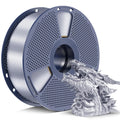 SUNLU Silk PLA+ Filament 1.75mm 2025 Upgrade Spool Compatible with Bambulab Refill Filament, 1kg(2.2lbs) PLA 3D Printer Filament, 1.75mm Dimensional Accuracy +/- 0.02mm, Silver