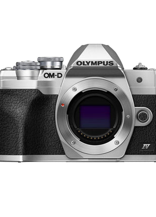 OM SYSTEM Olympus E-M10 Mark IV Silver Micro Four Thirds System Camera 20MP Sensor 5-Axis Image Stabilization 4K Video Wi-Fi | 20MP Sensor 5-Axis Image Stabilization 4K Video Wi-Fi