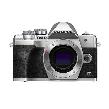 OM SYSTEM Olympus E-M10 Mark IV Silver Micro Four Thirds System Camera 20MP Sensor 5-Axis Image Stabilization 4K Video Wi-Fi | 20MP Sensor 5-Axis Image Stabilization 4K Video Wi-Fi