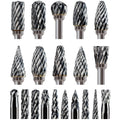 20 Pcs Carbide Burr Bits 1/8