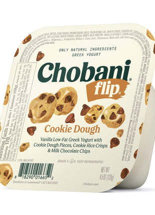 Chobani Flip Low Fat Greek Yogurt Chocolate Chip Cookie Dough 4.5oz