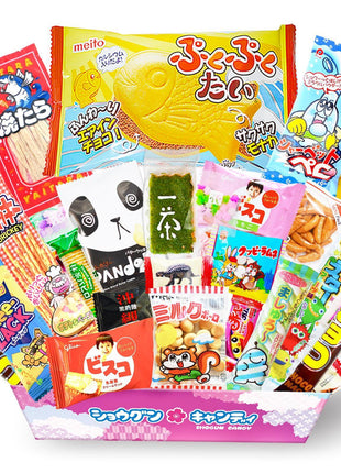SHOGUN CANDY Box Japanese Snacks & Candy 30 Pieces Variety Dagashi Assortment