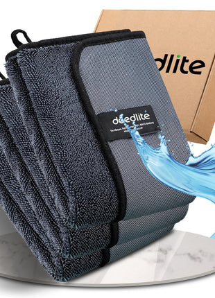 Deedlite Bath Wipes Shower Cleaning Cloths, Premium Car Drying Towel | Ultra Absorbent Twisted-Loop Design| Microfiber Towel for Car, Shower Cabin, Household